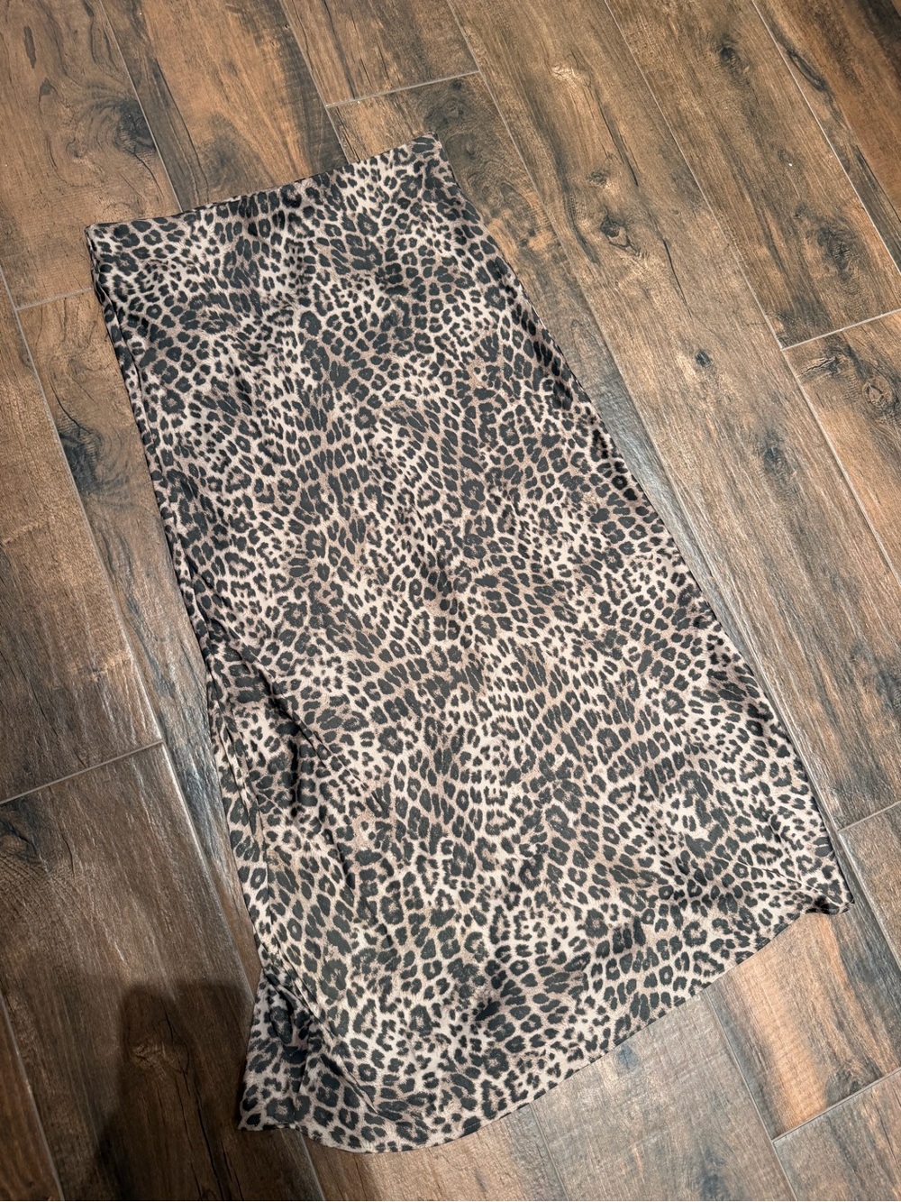 Z Supply Leopard Print Midi Skirt — Brown and Cream